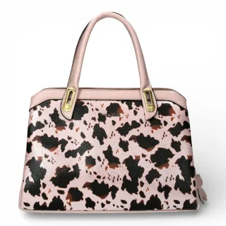 Laura Vita Aramis-08 Damen Schoudertas mit Roze Bloemenprint und verstellbaren Bändern