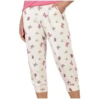 Nina Von C. Pyjamahose Damen Caprihose Schmetterlinge (1-tlg) Modisches Design