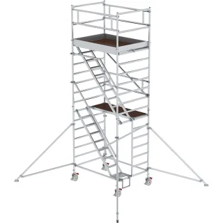 Munk Rollgerüst 1,35 x 1,80 m mit Schrägaufstiegen & Ausleger - 167200
