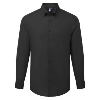 Premier - "Supreme" Hemd für Herren, Oxford-Stil, Langärmlig (Schwarz)