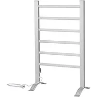 shop'n smile ideoon Heizkörper Elektrischer Handtuchtrockner freistehend 105W Handtuchwärmer IP44, 2-in-1 (Wand/Stand), 105W, IP44, Aluminium, 220–240V, platzsparend