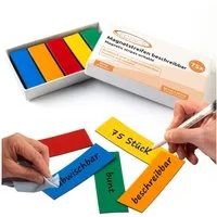 ECENCE Magnet 75 Magnetstreifen beschreibbar Etiketten Magnete (75-St)