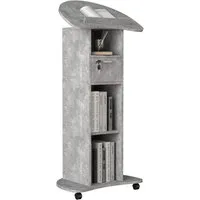 VCM Stehpult Redola M 110x56x37cm (1-St), Holz mobiles Rednerpult, rollbar mit Schublade, Stehtisch, Schreibpult