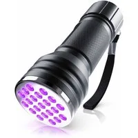Brandson LED Taschenlampe UV Schwarzlicht Hand Lampe, Bernsteindetektor, Heimtierurindetektor, 21x Ultraviolett LEDs, Wellenlänge 395-400 nm, Schutzklasse: IP54