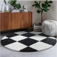 Sanat Hochflor-Teppich Milano 1250, rund, Höhe: 30 mm, Hochflor, Wohnzimmer, Schlafzimmer, fussbodenheizungsgeeignet
