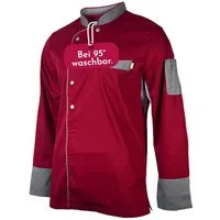 Clinotest Kochjacke langarm - 95 Grad waschbare, kochfeste Kochjacken ohne Einlaufen (1-St) Kochhemd aus 65% Polyester, 35% Baumwolle, mit Druckknopfverschluss
