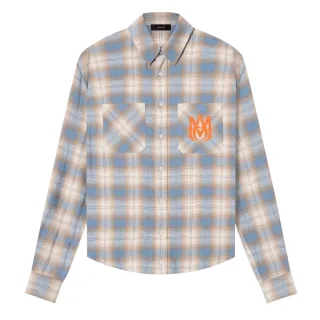 Amiri Ma Vintage Stencil Plaid Blau