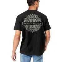 MAKAYA T-Shirt mit Rücken Druck Herren Lustig Spruch Karma Regelt Esoterik Geschenke Rückenprint