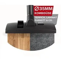 Maxorado Kombidüse 35mm Staubsaugerdüse Kombidüse zb für Miele Siemens Bosch Kärcher Düse, Zubehör für Staubsauger wie Kärcher, Siemens, Miele, Bosch, (1-tlg), Ausfahrbare Bürsten, Trittschalter