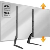RICOO TV-Standfuß TV Standfuß höhenverstellbar VESA bis 800x400 mm FS502, (bis 65 Zoll, 2-tlg., TV Ständer Ersatz Füße Fernseher Standfuß Stativ Fernseherständer)