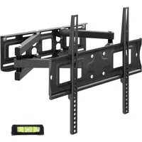 tectake TV-Wandhalterung Fernseherhalterung für 26-75 Zoll (66-191 cm), max. VESA 400 x 400, (bis 75 Zoll, für Flachbildfernseher, bis 100 kg, ausziehbar, schwenkbar, neigbar und stufenlos breitenverstellbar)