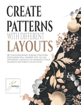 Create patterns with different layouts: 18 Contemporary Surface Pattern Designers will inspire you to use different layouts to enhance your seamless pattern collection.