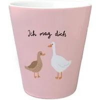 speecheese Blumentopf Gans und Ente Blumentopf mit Spruch Ich mag dich
