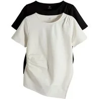 The Set T-Shirt The Set T-Shirts mit asymmetrischem Saum, 2er-Pack (2-tlg)