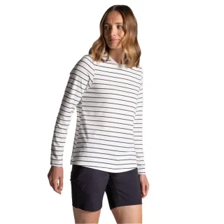 Craghoppers - "Akona" T-Shirt für Damen, Nosilife, Langärmlig (Segelweiß/Marineblau)