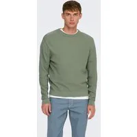 ONLY & SONS Rundhalspullover ONSTONY DS 12 LS WAFFLE CREW KNIT Baumwolle, relaxed fit