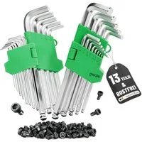 greate. Innensechskantschlüssel 2x Sechskantschlüssel Set mit Kugelkopf 13 teilig - 1,27 bis 10 mm (2 St)