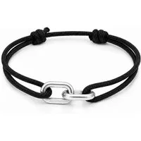 Made by Nami Armband Surfer Segeltau Armband Handgemacht Schwarz, Maritimes Minimalistisches Armband 100% Wasserfest & verstellbar