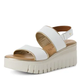 Tamaris - Da.-Sandalette white/lt.gold - Gr. - 41