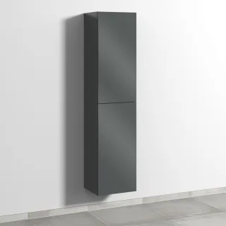 Sanipa 3way Hochschrank mit 2 Türen, Anthrazit-Glanz SF09579
