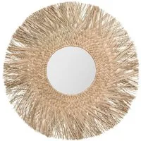Atmosphera Créateur d'intérieur Dekospiegel Dekospiegel rund, Seegras, Ø 80 cm