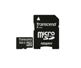 Transcend Flash-Speicherkarte (microSDHC/SD-Adapter | ts4gusdhc4 |
