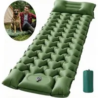 Elegear Isomatte Isomatte Selbstaufblasende mit Fußpumpe & Kissen, Campingmatte leichte, (1-tlg., für 1 Personen), 197x67cm Aufblasbare Isomatte für Wandern Strand Reisen Zelt Outdoor