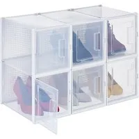 relaxdays Schuhbox 6er Set Schuhboxen für High Heels (6 St)