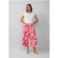 s.Oliver Culotte Hose Plissierte Culotte mit All-over-Print und Elastikbund