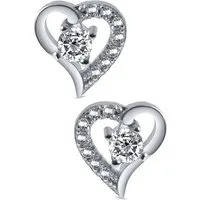 Limana Paar Ohrstecker echt 925 Silber gold rosegold Herz Ohrringe Herzohrringe für jeden Tag (inkl. Geschenkdose), Liebesgeschenk Liebe Geschenk für Frauen Damen Ehefrau Freundin Mutter