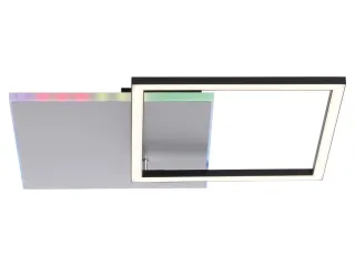 JUST LIGHT LED-Deckenleuchte 11327-95 alufarbig, 31 W, 3200 lm, CCT, RGB
