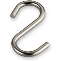 SO-TECH® Küchenrückwand 5 Stück S-Haken, für Küchenreling und Reling mit 16 mm Rohrd, (5-tlg), Edelstahl-Optik