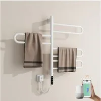 EMKE Elektrischer Badheizkörper Handtuchheizkörper elektrisch mit Intelligent Thermostat, 130 W Handtuchwärmer WiFi App Sprachsteurung, Timer 780x430mm