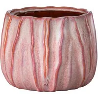 Dehner Übertopf Fan, bauchige Form, glasierte Keramik, versch. Farben, stilvoller Indoor Blumentopf in auffälligem Design