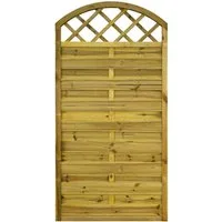 GartenLand Zaun Dichtzaun Vario gebogen mit Rankgitter Kiefer – Kesseldruckimprägniert, (Set, ohne Pfosten), gebogen mit Rankgitter / Kesseldruckimprägniert