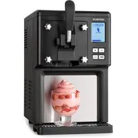 Klarstein Eismaschine Sweet Sundae Eiscrememaschine 1,5 L Kompressor Edelstahl schwarz, 1.5 l, 250 W, Eismaschine Softeisbereiter für Frucht- & Milcheis