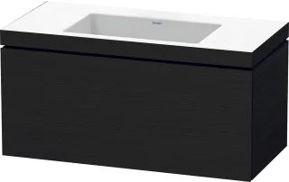 Duravit L-Cube c-bonded Set wandhängend Eiche Schwarz Matt 1000x480x500 mm - LC6918N1616 LC6918N1616