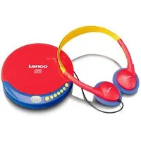 Lenco CD-021KIDS CD-Player (Kinder CD-Player mit Schallschutz, inkl. Kopfhörer & Batterien)