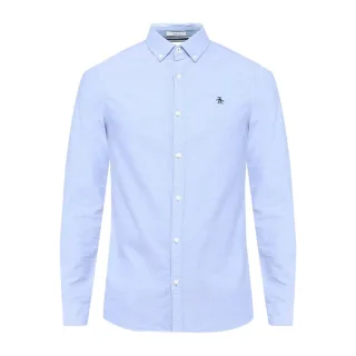 Original Penguin Herren-Langarmshirt „Sticker Pete“ von EcoVero (Amparoblau)