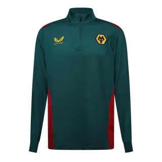 Castore - Trainingsjacke für Herren, mit kurzem Reißverschluss, Training (Rot)