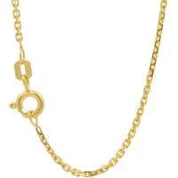HOPLO Goldkette Ankerkette diamantiert Länge 36 cm - Breite 1,6 mm - 333-8 Karat Gold, Made in Germany