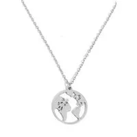 GOLDKLEIN Edelstahlkette Edelstahl Welt Schmuck Halskette, Damen, inkl. Geschenkbox