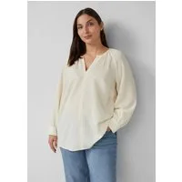 s.Oliver Langarmbluse Bluse Elastische strukturierte Bluse mit weitem Arm