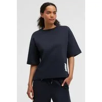 SENSES.THE LABEL Sweatshirt Kurzarm- SA:LINE aus Interlock Oversized Fit