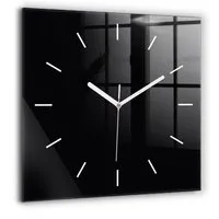 Tulup Wanduhr Wanduhr Modernistische Glaswanduhr 60x60cm Uhr aus gehärtetem Glas
