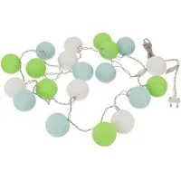 Guru-Shop LED-Lichterkette Stoff Ball Lichterkette, 20`er LED Kugel..