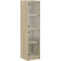 vidaXL Highboard Highboard mit Glastüren Sonoma-Eiche 35x37x142 cm (1 St)