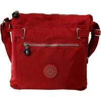 BAG STREET Umhängetasche Damentasche rot Nylon Bag Street (Umhängetasche), Damen, Jugend Umhängetasche Nylon, rot ca. 26cm x ca. 27cm