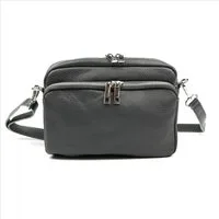 MIRROSI Umhängetasche Damen, Crossbody Bag, Echtleder Made in Italy, 22x16x7cm (BXHXT)
