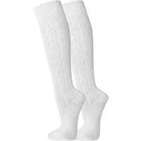 FussFreunde Trachtensocken 2 Paar Kniebundhosen Strümpfe reinweiß Trachten Baumwolle Oktoberfest (2 Paar) hochwertige gekämmte Baumwolle, gute Länge und Wadendehnung
